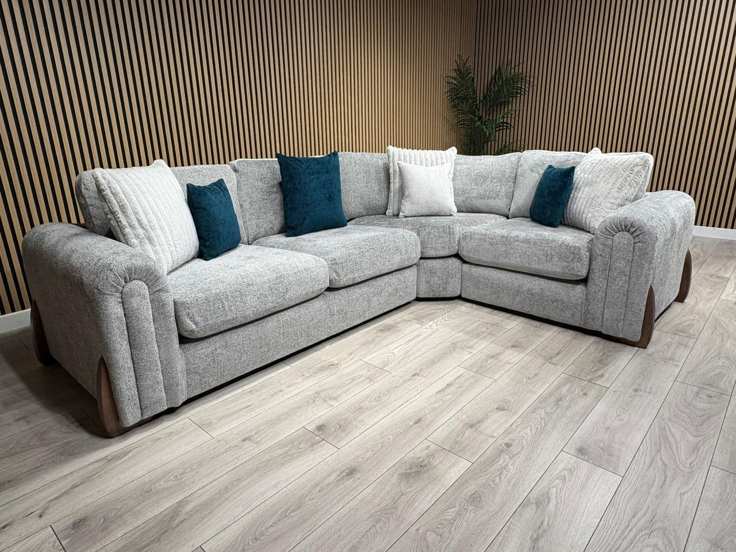 Sofology Marble Arch Style 2 Corner 1 Fabric Corner Sofa, Grey - RRP £3029