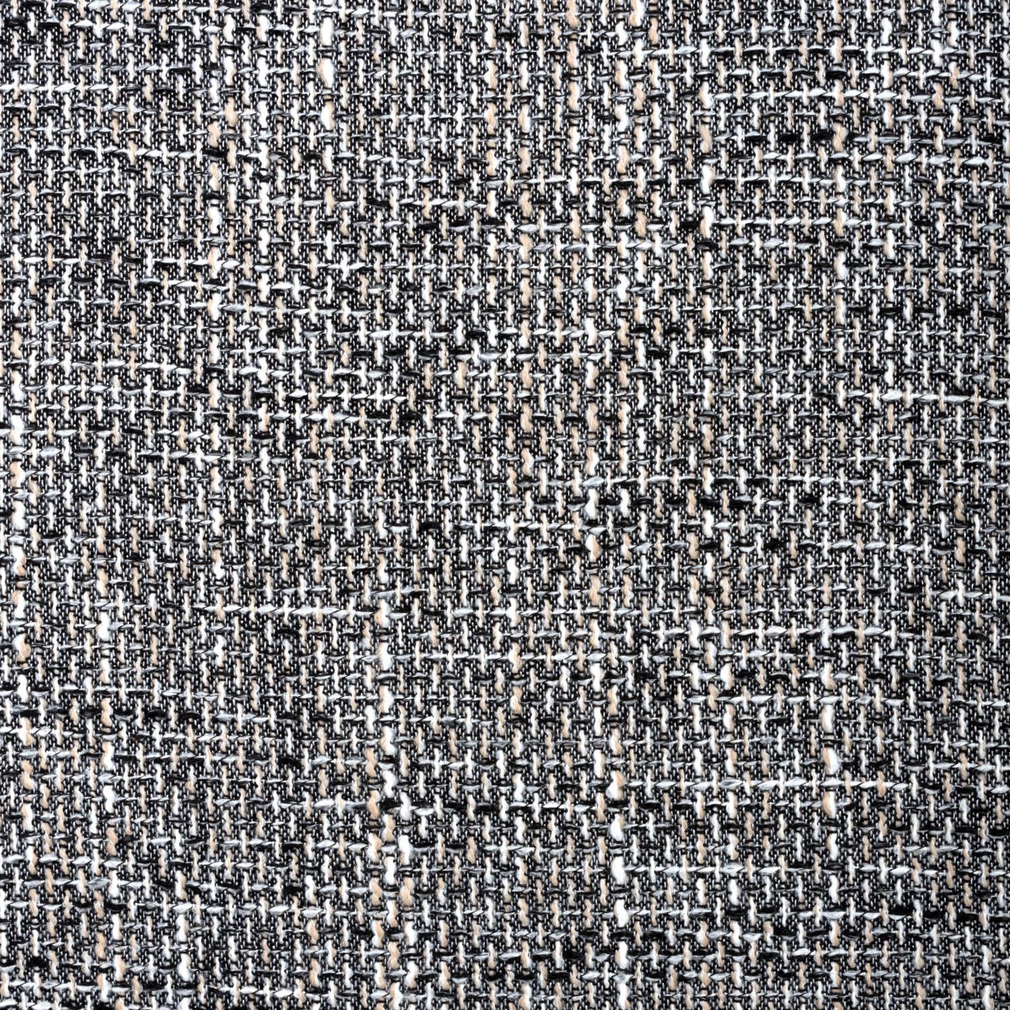 Grey Tweed Fabric Scroll Back Dining Chair