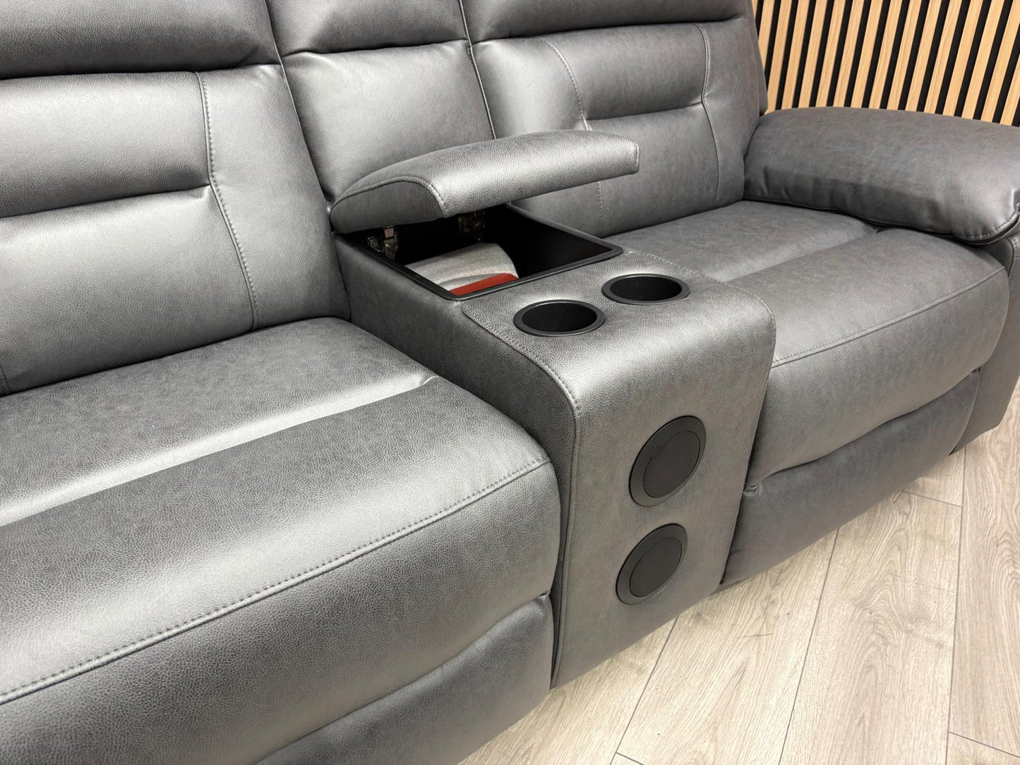 DFS Braylan 3+2 Seater Power Recliner Sofa Set with Console RRP £2498
