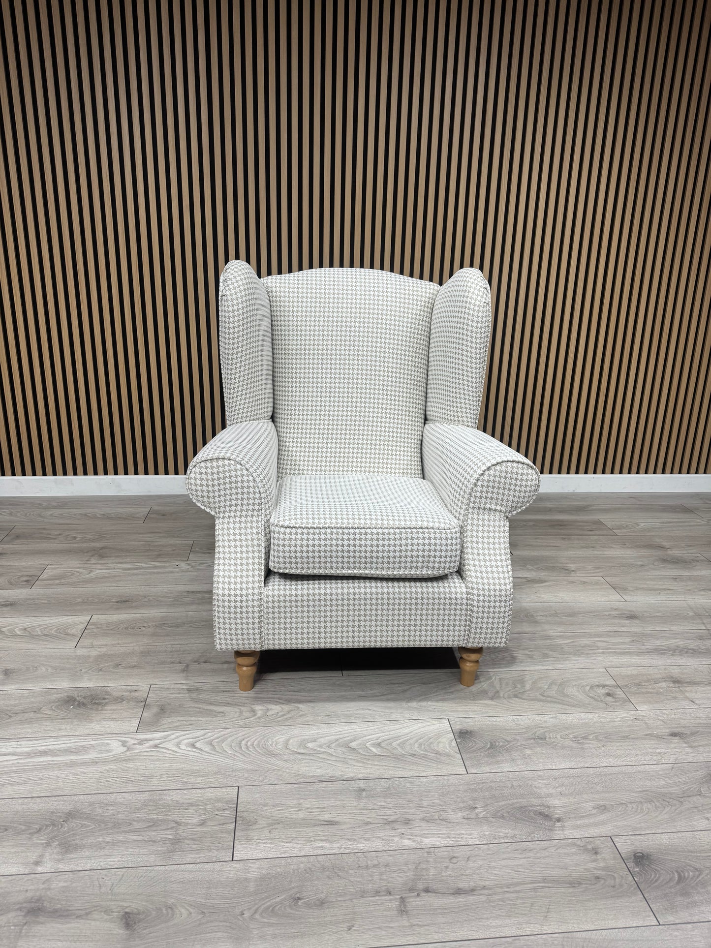 Habitat Fabric Wingback Chair / Armchair, Linen - RRP £999