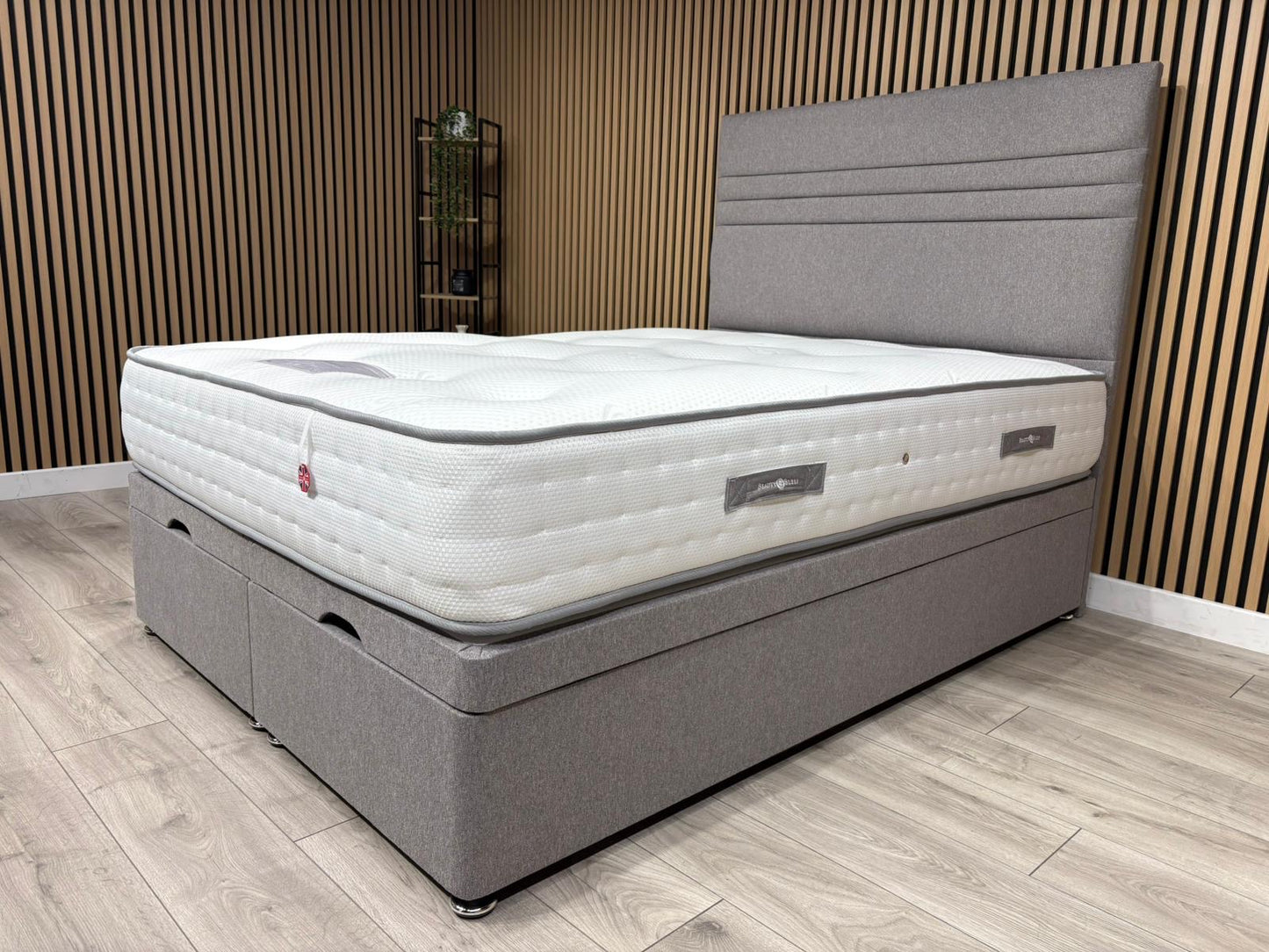 Platinum 1500 Ottoman Divan Bed Set + Headboard. Available in all sizes