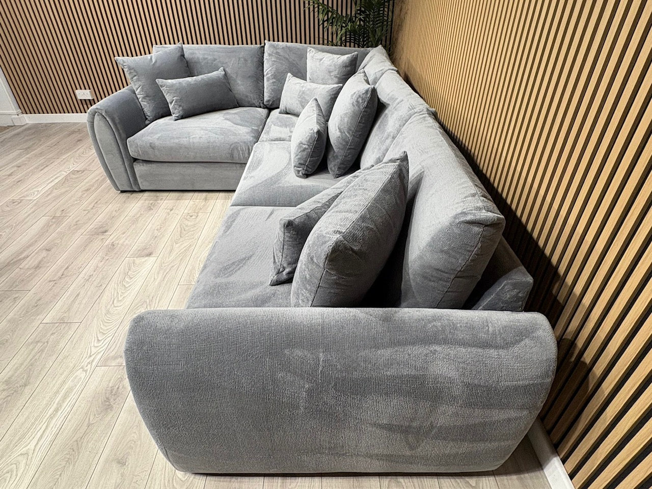 Sofology MARBLE ARCH Style Fabric LHF Corner Sofa, Grey - RRP £3,599