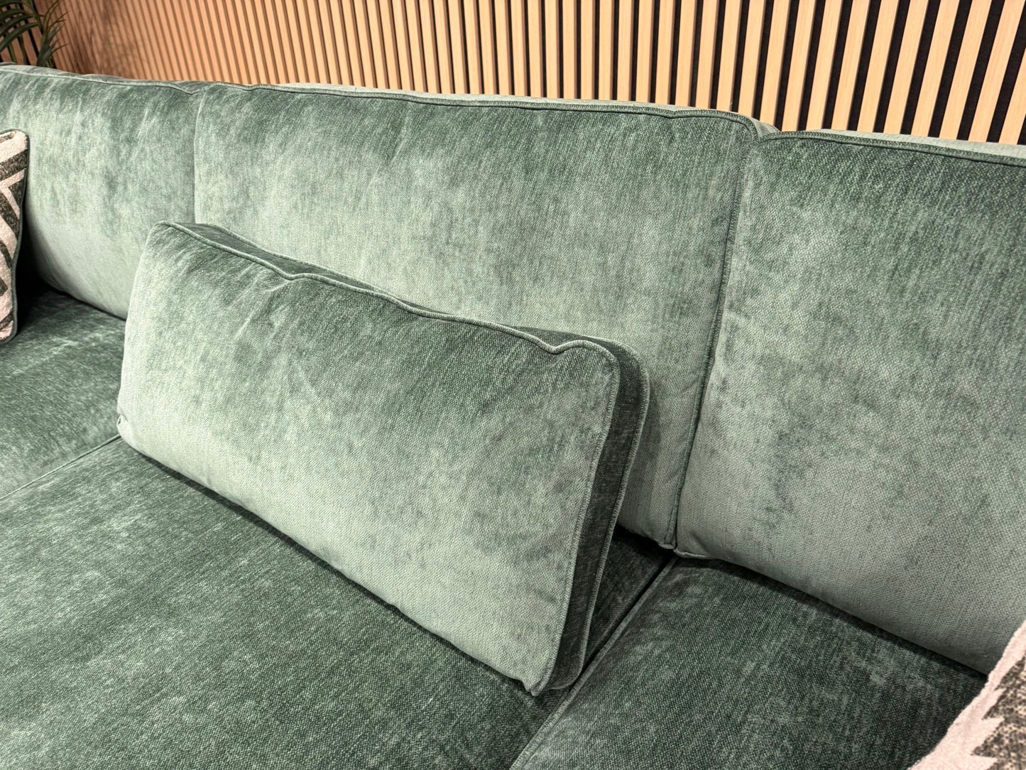 Sofology CAVALLI Style Fabric Open Chaise LHF Corner Sofa + Footstool - RRP £5398