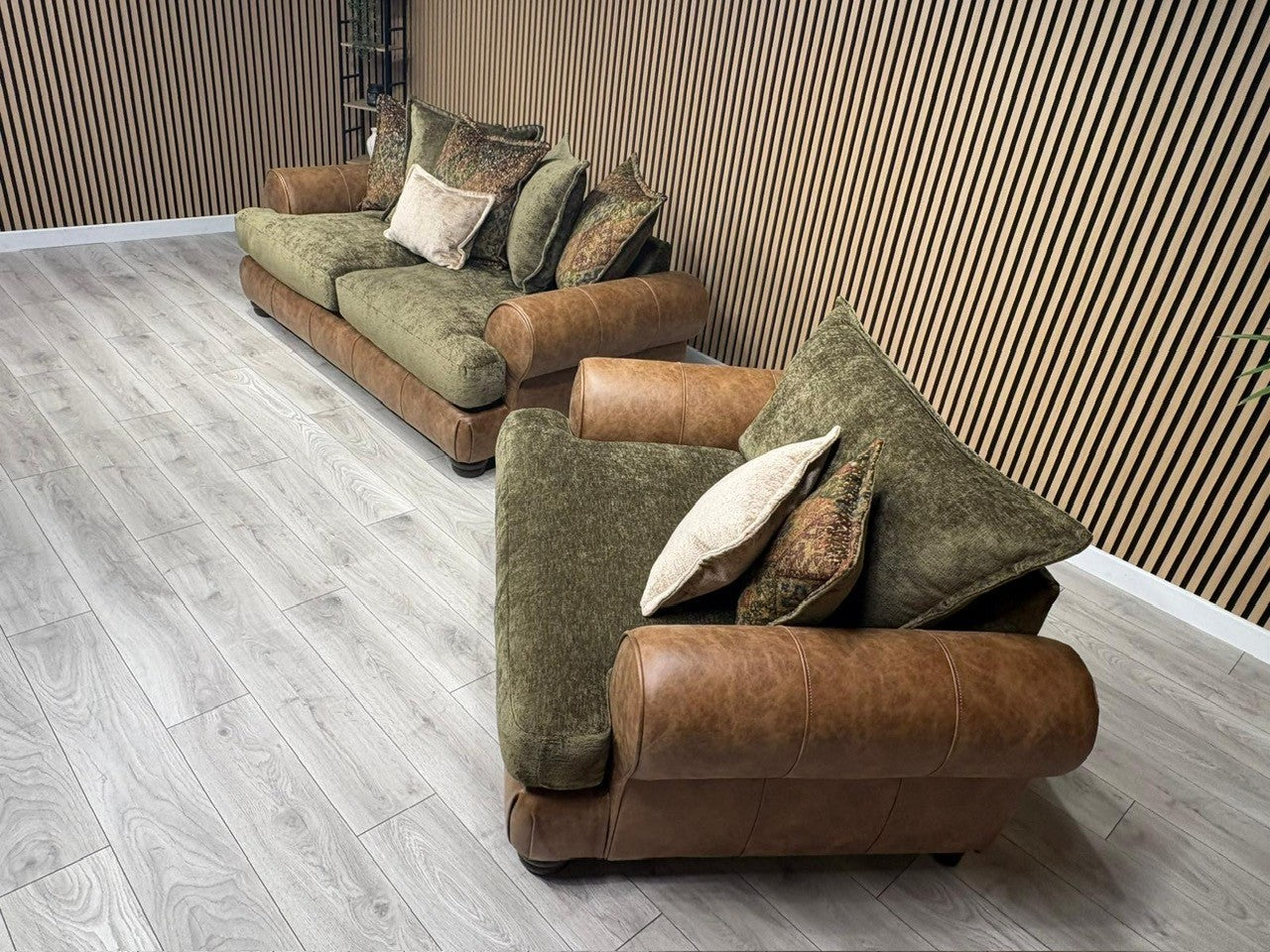 Viscount Fabric 3 Seater Sofa + Love Chair Set - RRP £3898