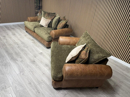 Viscount Fabric 3 Seater Sofa + Love Chair Set - RRP £3898