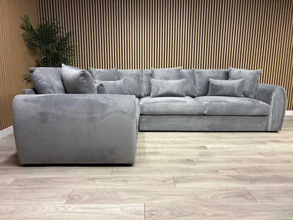 Sofology MARBLE ARCH Style Fabric LHF Corner Sofa, Grey - RRP £3,599