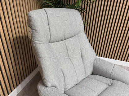 John Lewis Sample Relaxed Swivel Recliner Chair + Footstool - RRP £899
