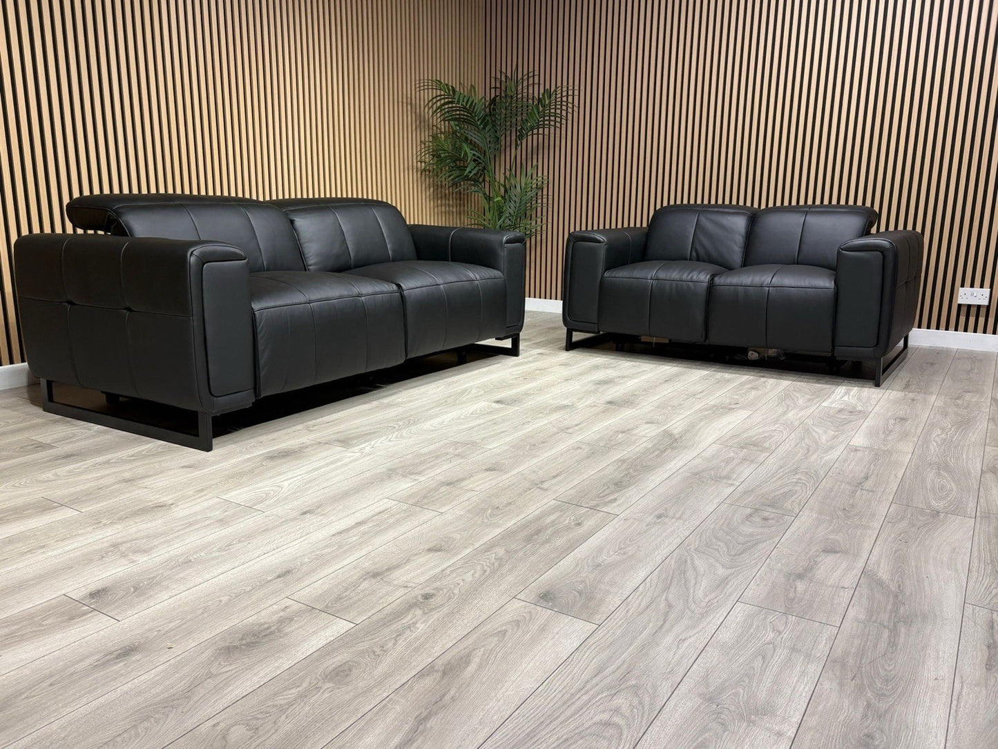 MARELLA 3 Seater + 2 Seater Power Recliner Leather Sofa Set RRP £4399