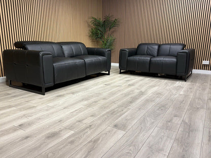 MARELLA 3 Seater + 2 Seater Power Recliner Leather Sofa Set RRP £4399
