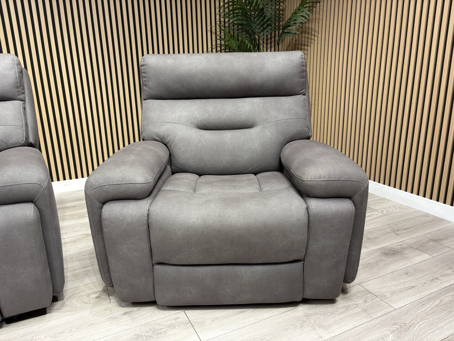 F. Village CINEMAX Fabric 2 Seater Media Sofa, Media Armchair + Stool RRP £4,385