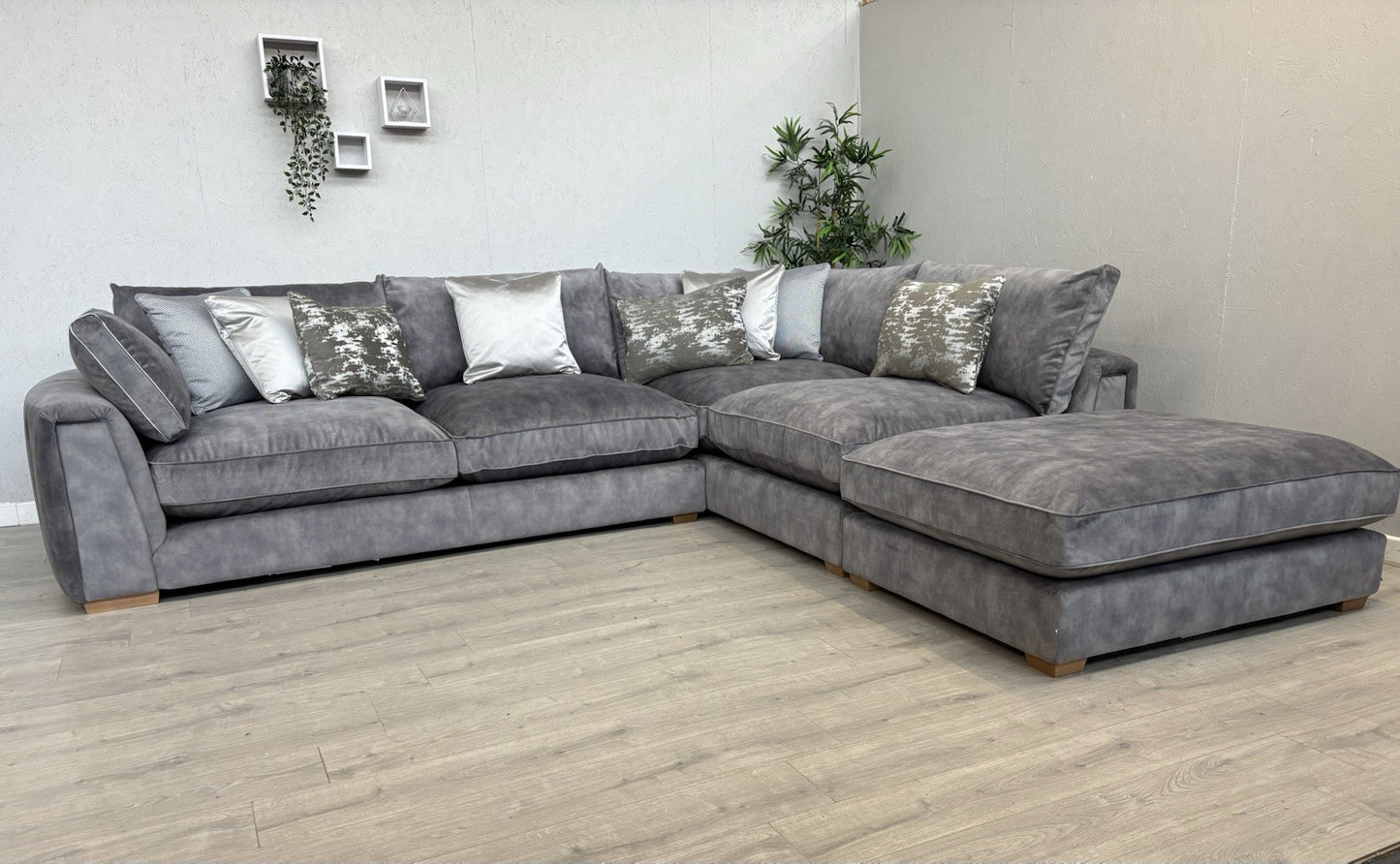 Sofology - EMPEROR Fabric Large 3 Corner 1.5 Open End Chaise Sofa - RRP £5,399