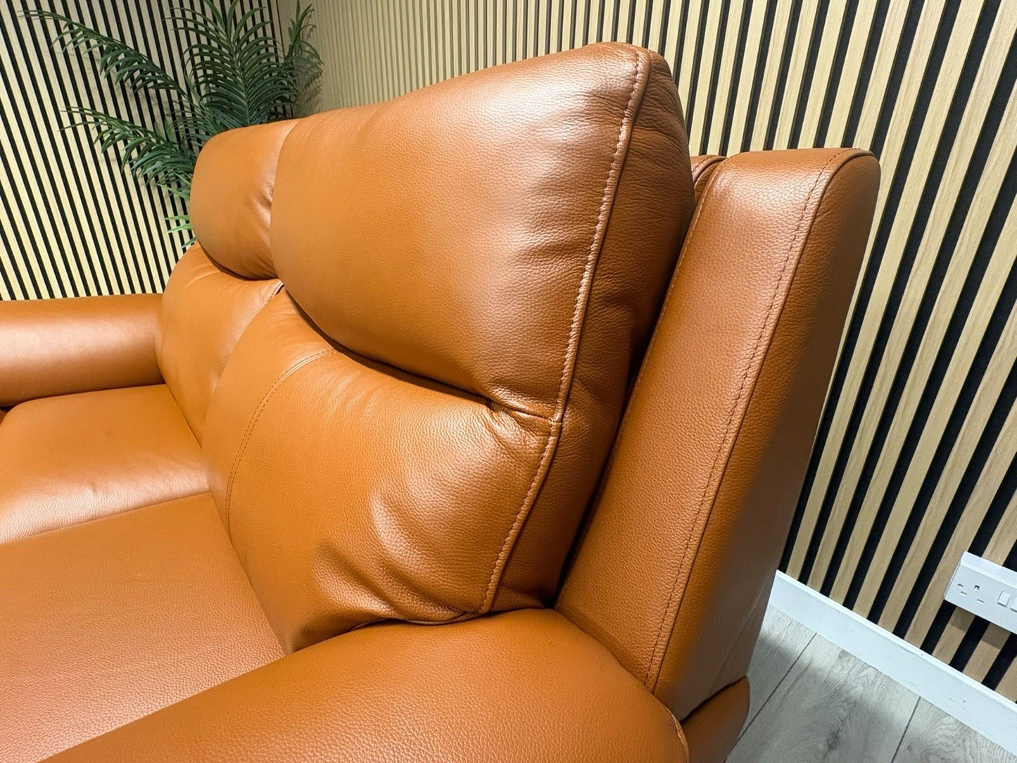 Furniture Village PANACHE Style Leather 3 + 2 Seater Power Recliner Sofa Set
