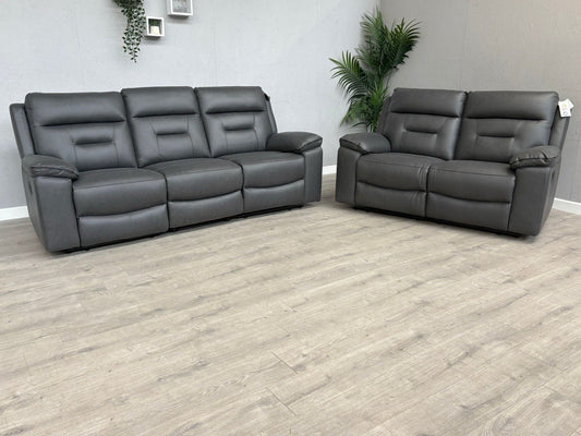 DFS New Braylan 3 Seater + 2 Seater Fabric Manual Recliner Sofa Set - RRP £1778