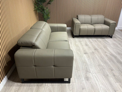 MARELLA 3 Seater + 2 Seater Power Recliner Leather Sofa Set RRP £4399