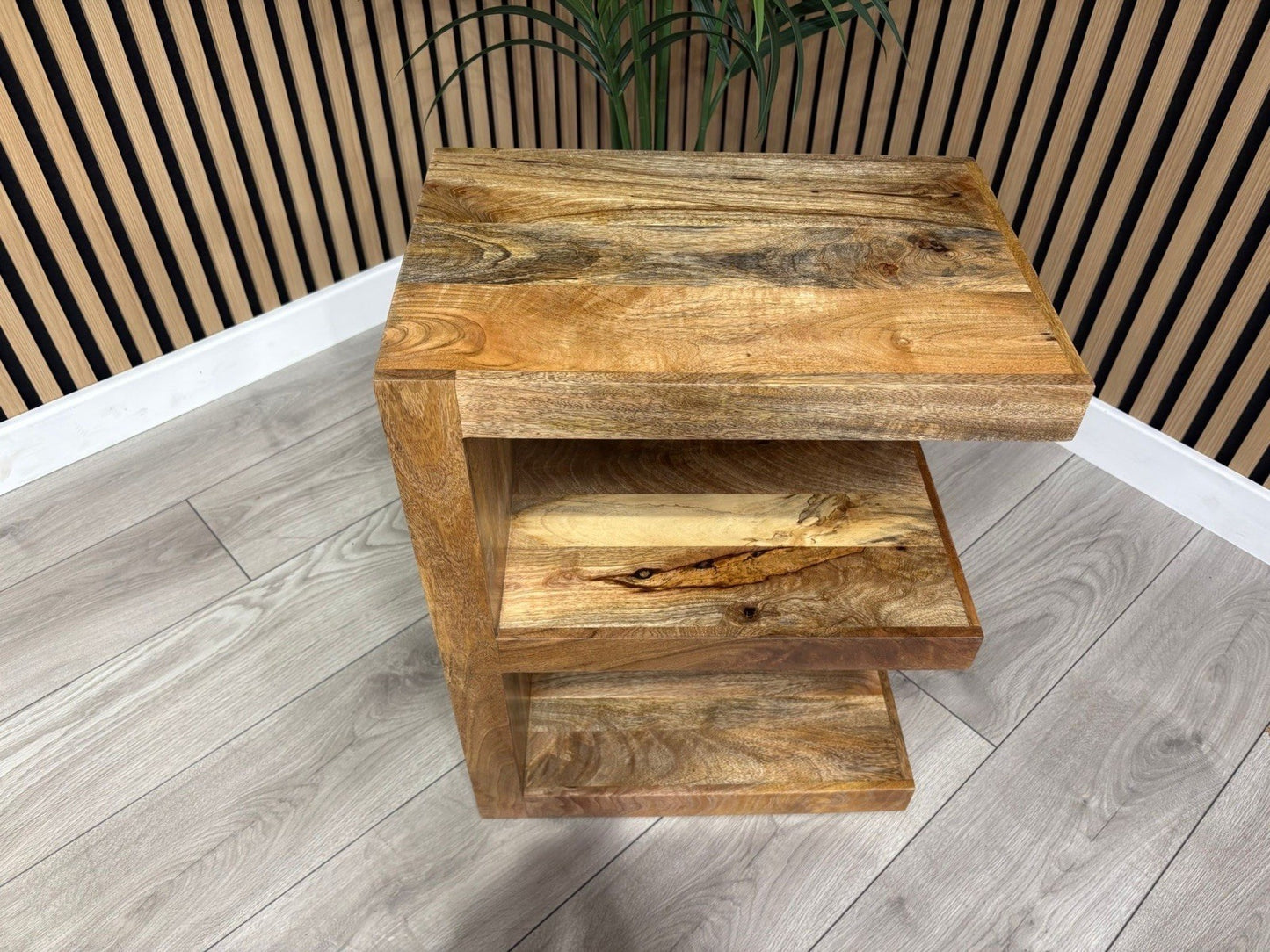 NEXT Sample - Cuba Mango Wood E Shape Shelving Unit - RRP: £459