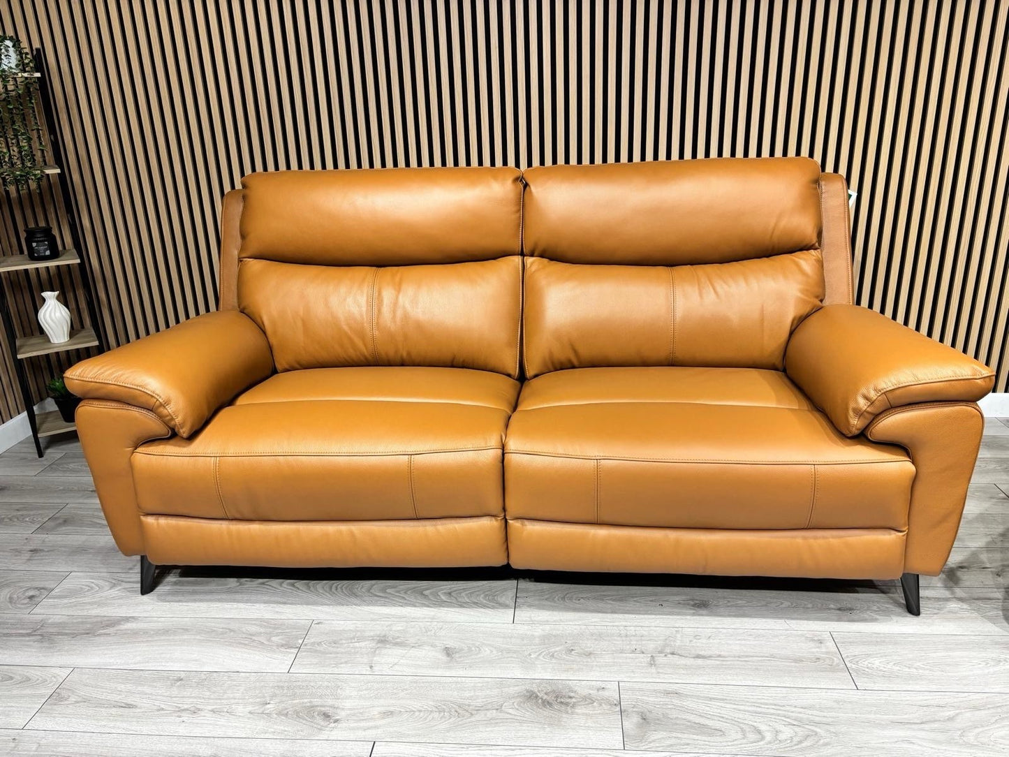 Furniture Village PANACHE Style Leather 3 + 2 Seater Power Recliner Sofa Set