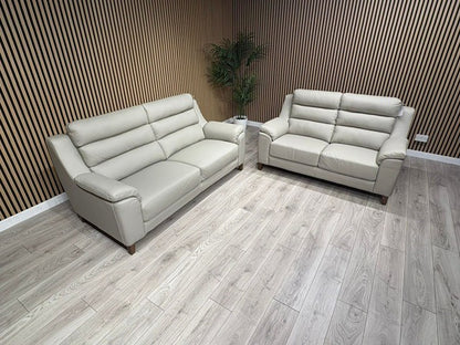 John Lewis Sample BELLA Leather Sofa, Pearl - Different Combinations Available