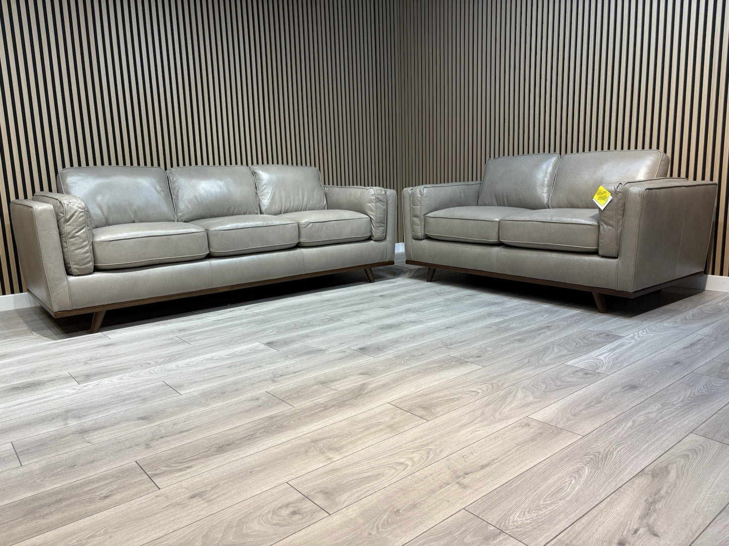 John Lewis Sample VALENCIA 3 Seater + 2 Seater Leather Sofa Set - RRP £4,398