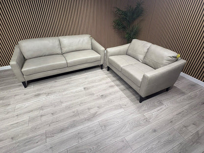 John Lewis BAILEY Style 3 Seater + 2 Seater Leather Sofa Set RRP £3978
