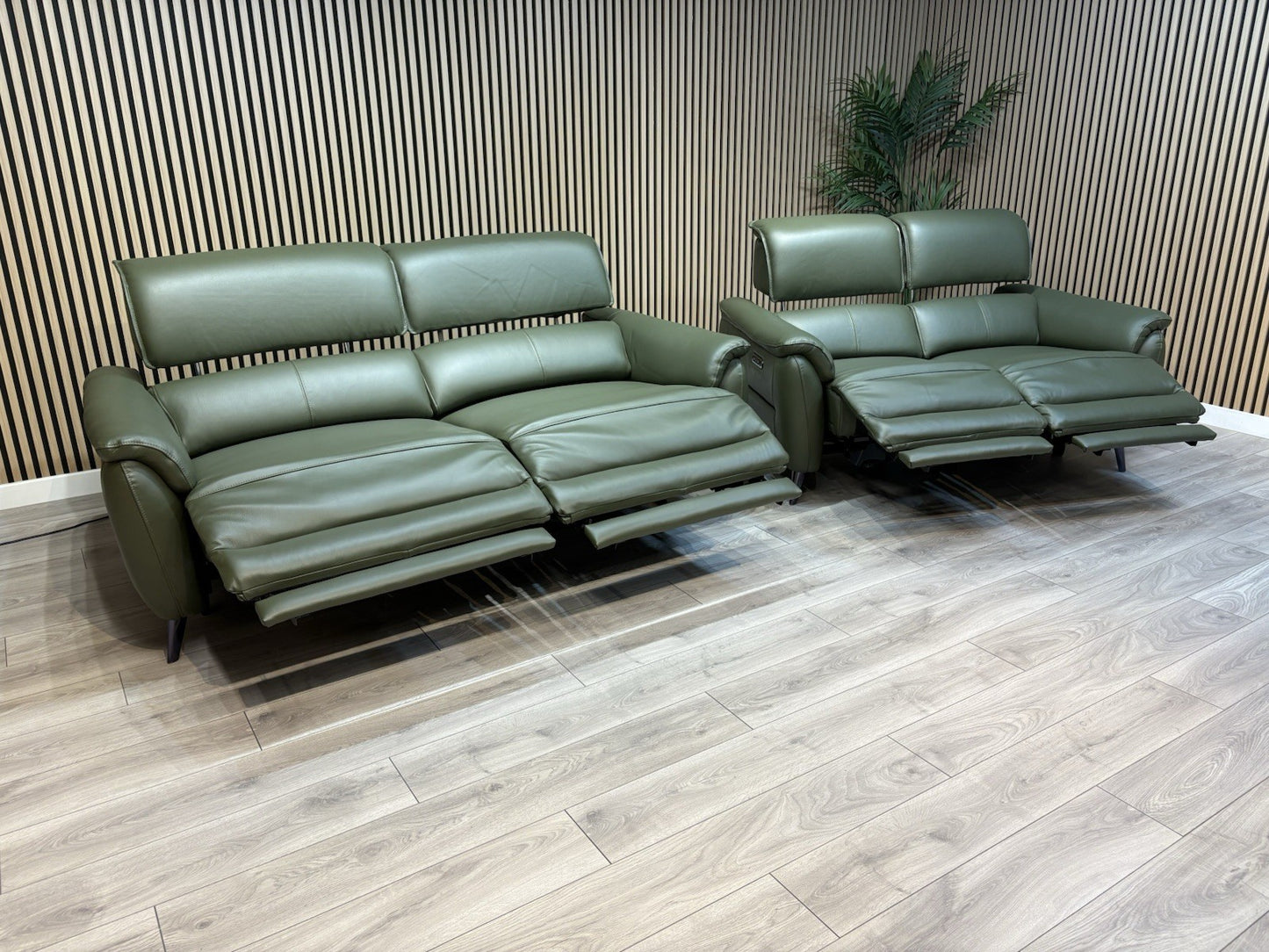 Furniture Village JUDE Style Leather 3 + 2 Seater Power Sofa Set - RRP £4,690