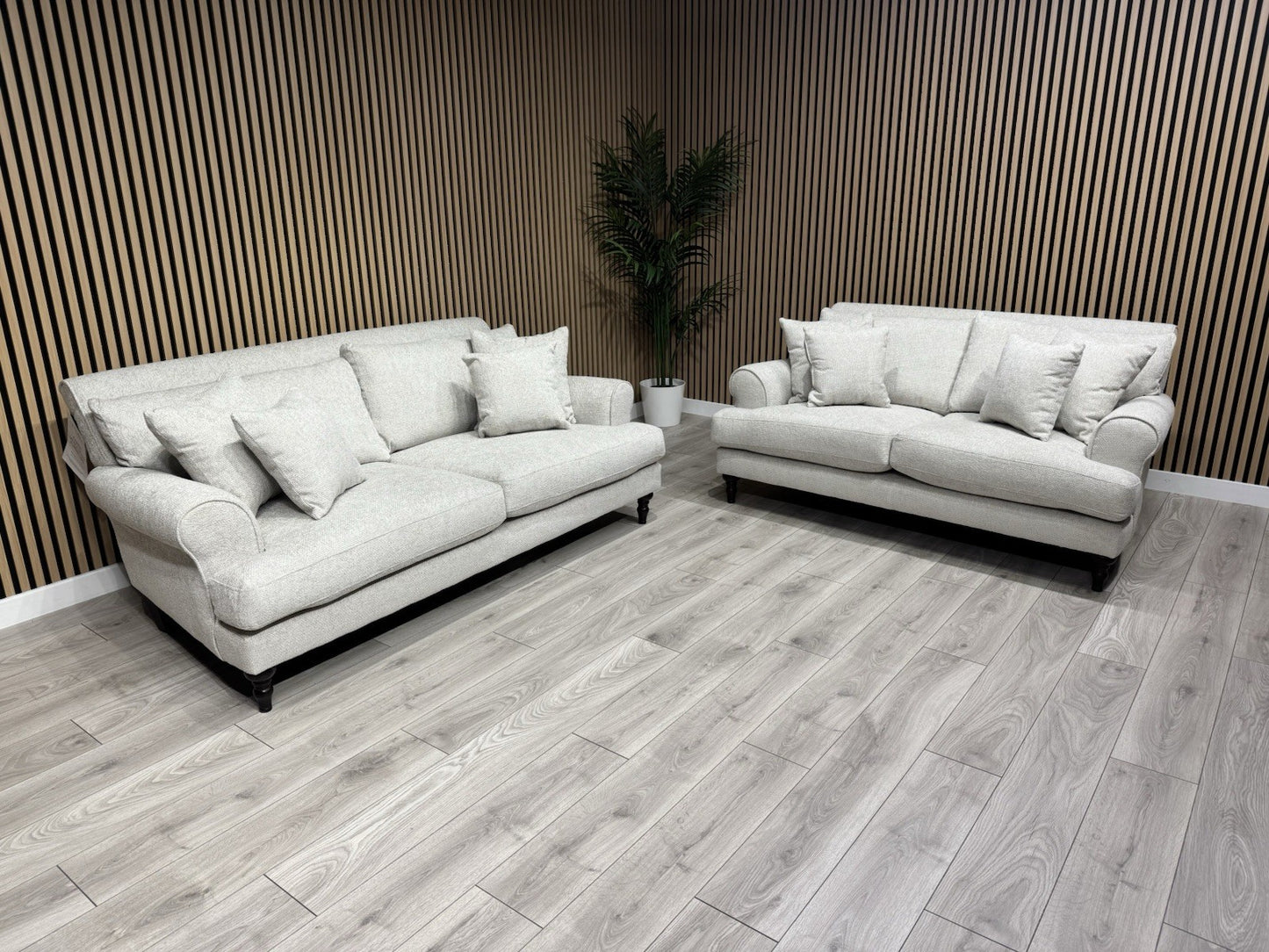 Laura Ashley LYNDEN Style Fabric 3 Seater + 2 Seater Sofa Set - RRP £2,700