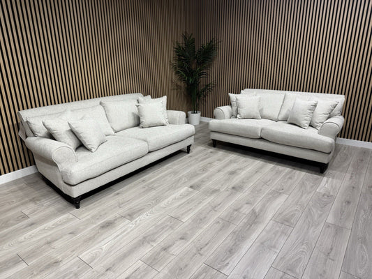 Laura Ashley LYNDEN Style Fabric 3 Seater + 2 Seater Sofa Set - RRP £2,700