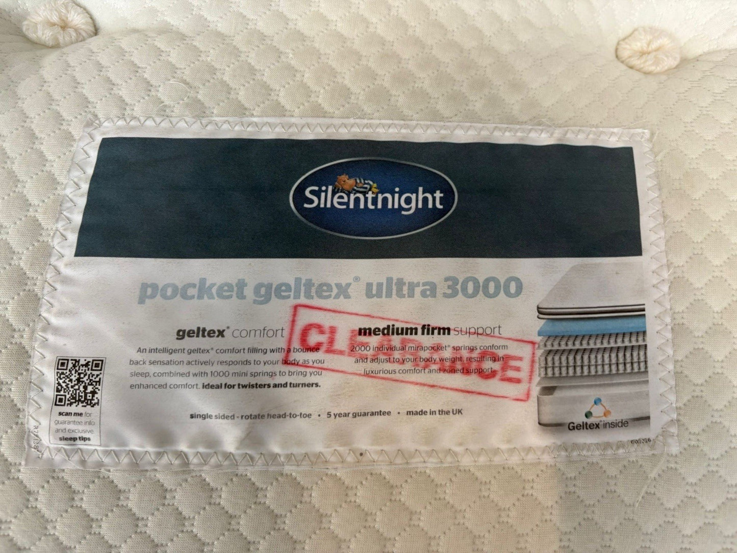 Silentnight Pocket Geltex Ultra 3000 Box Top 5ft Kingsize Mattress - RRP £1,599