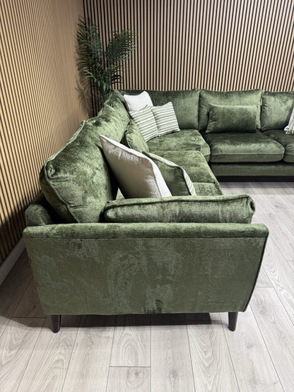 Very Home Sanremo Fabric Corner Group Sofa ( 2c2 )  Olive RRP £3199