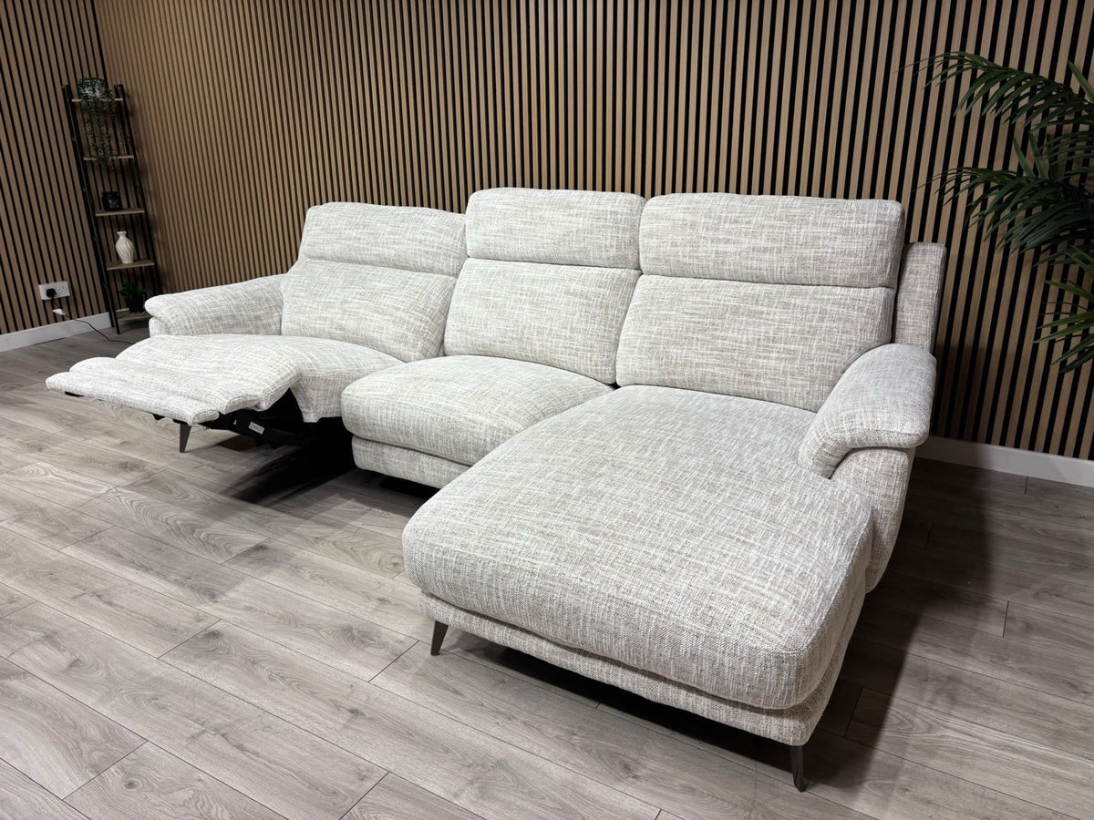 Furniture Village ECLIPSE Fabric Power Recliner RHF Chaise Corner Sofa RRP £2245