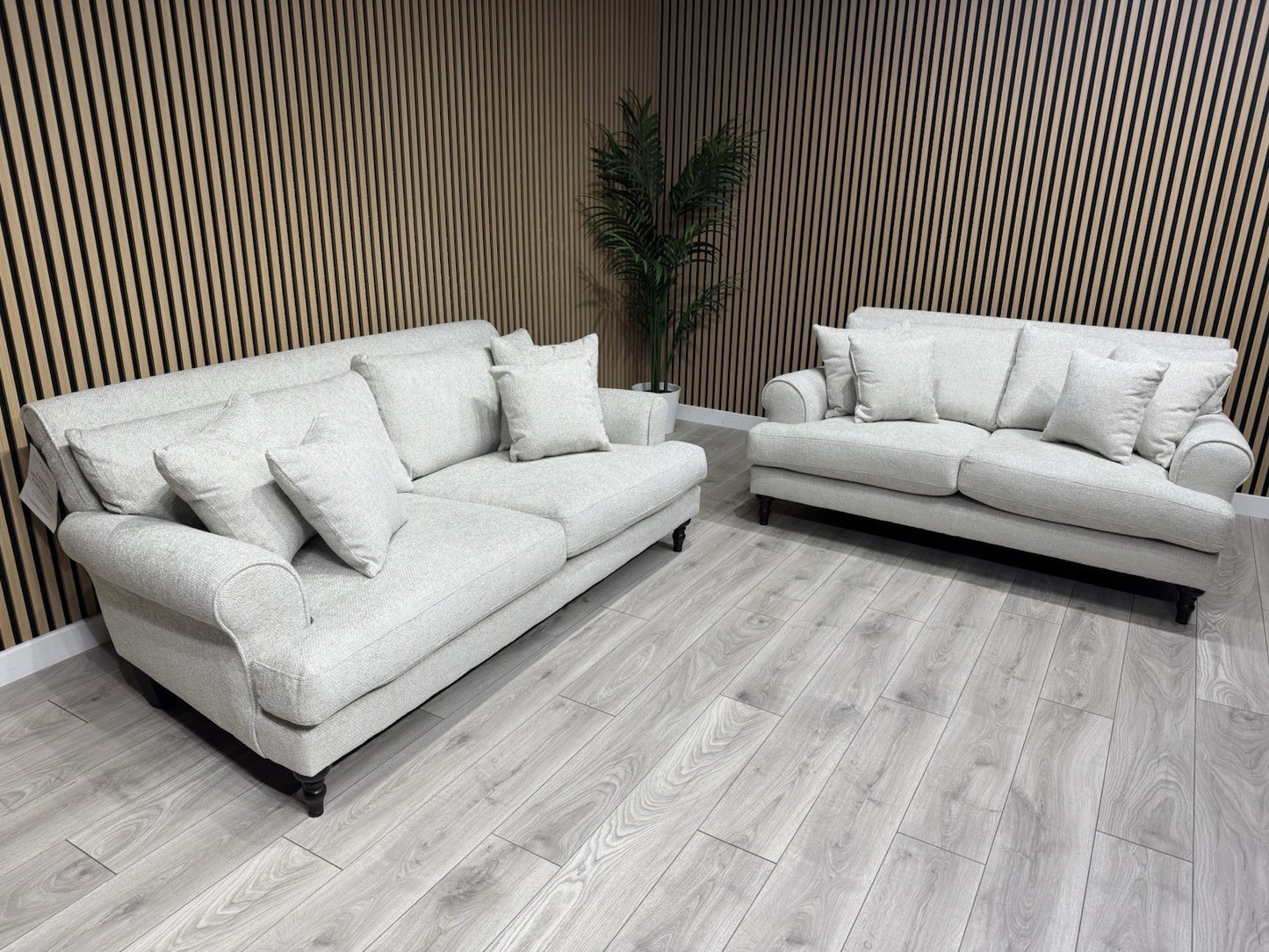 Laura Ashley LYNDEN Style Fabric 3 Seater + 2 Seater Sofa Set - RRP £2,700