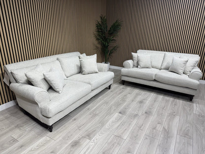 Laura Ashley LYNDEN Style Fabric 3 Seater + 2 Seater Sofa Set - RRP £2,700