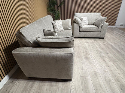 NEXT Stamford Style Fabric 3 Seater Sofa + Love Chair Set - RRP £2250