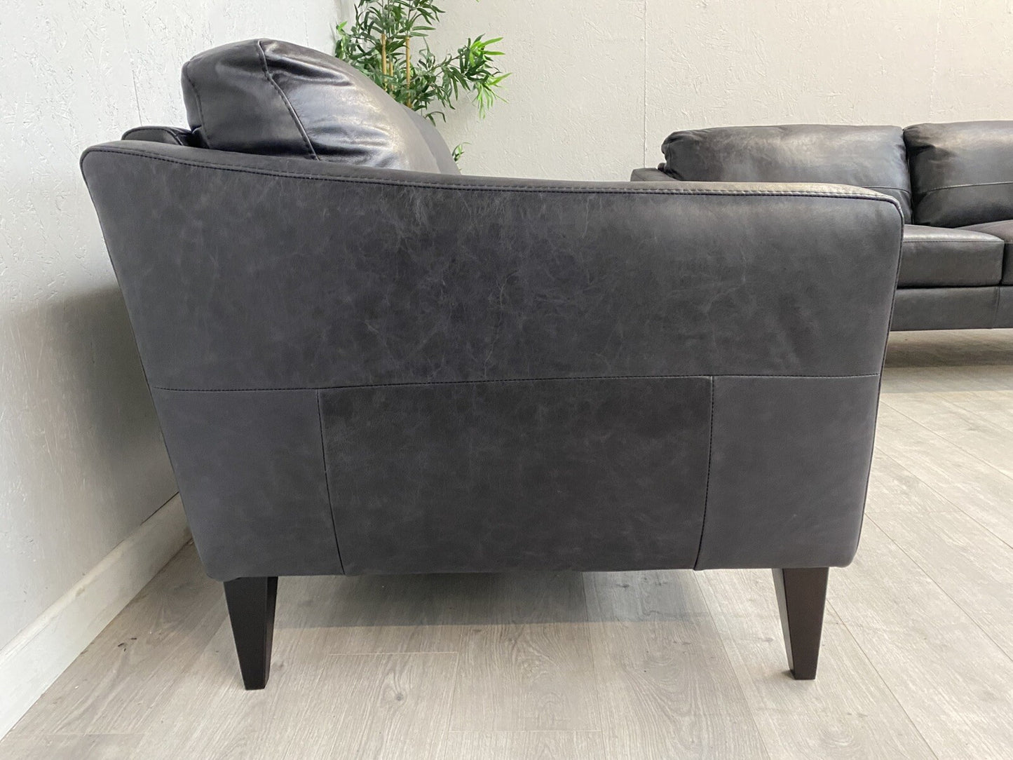 John Lewis BAILEY Style Leather 3 Seater + 2 Seater Sofa Set, Black - RRP £3,498