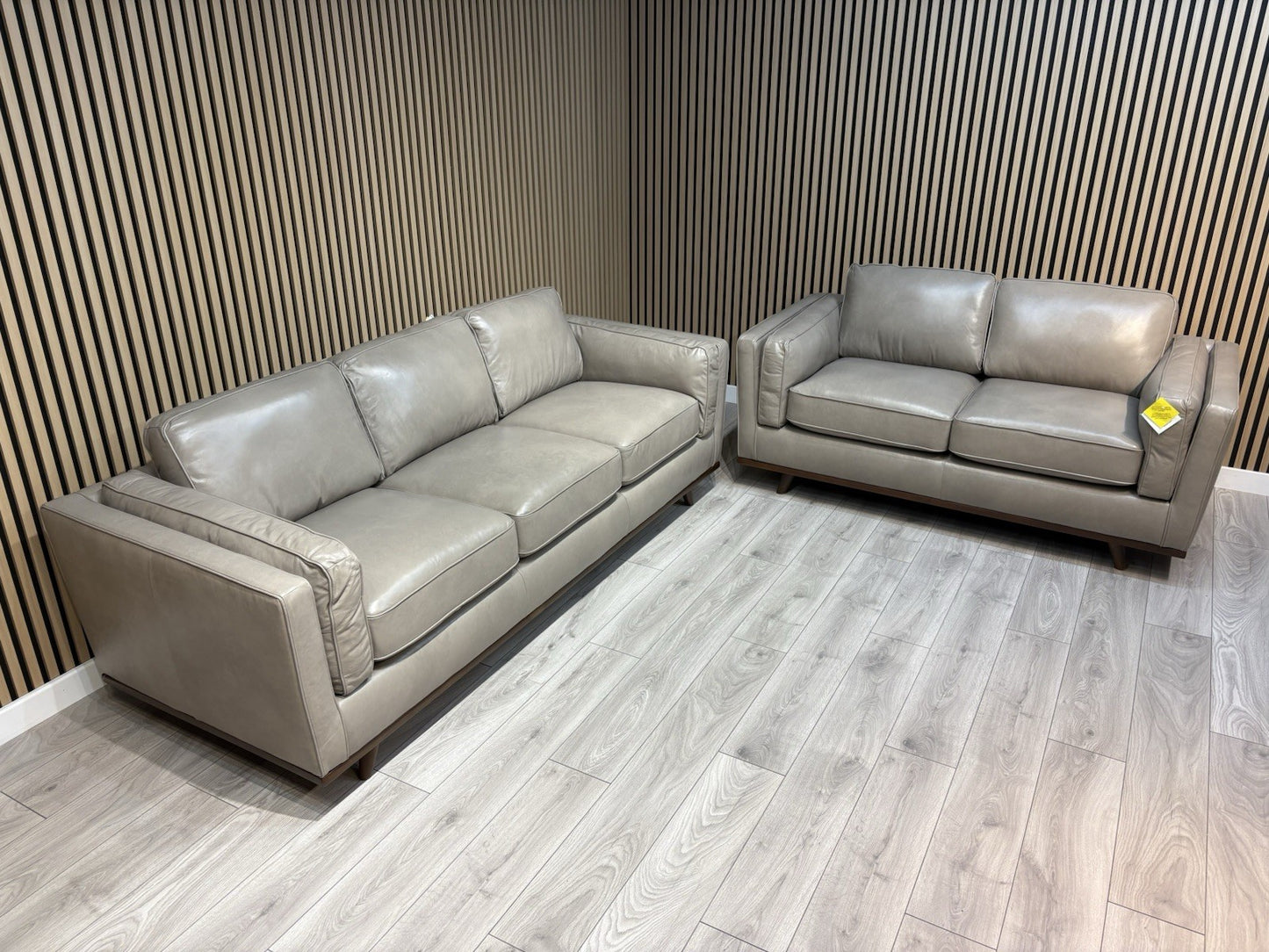 John Lewis Sample VALENCIA 3 Seater + 2 Seater Leather Sofa Set - RRP £4,398