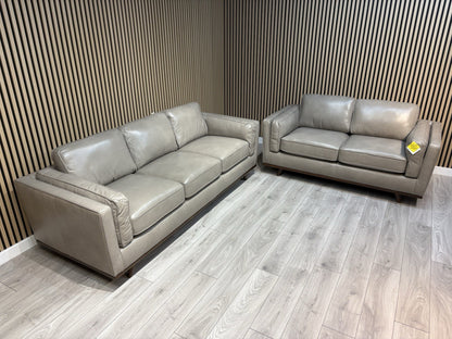 John Lewis Sample VALENCIA 3 Seater + 2 Seater Leather Sofa Set - RRP £4,398