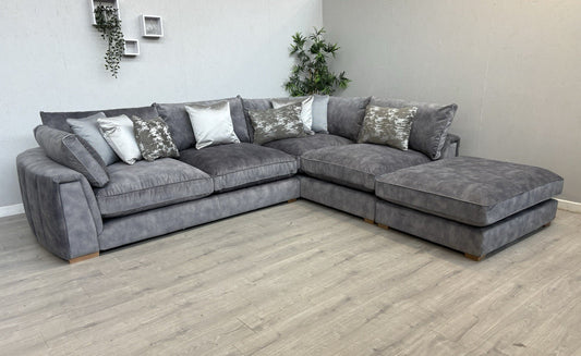 Sofology - EMPEROR Fabric Large 3 Corner 1.5 Open End Chaise Sofa - RRP £5,399