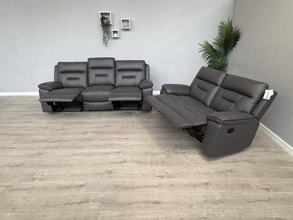 DFS New Braylan 3 Seater + 2 Seater Fabric Manual Recliner Sofa Set - RRP £1778
