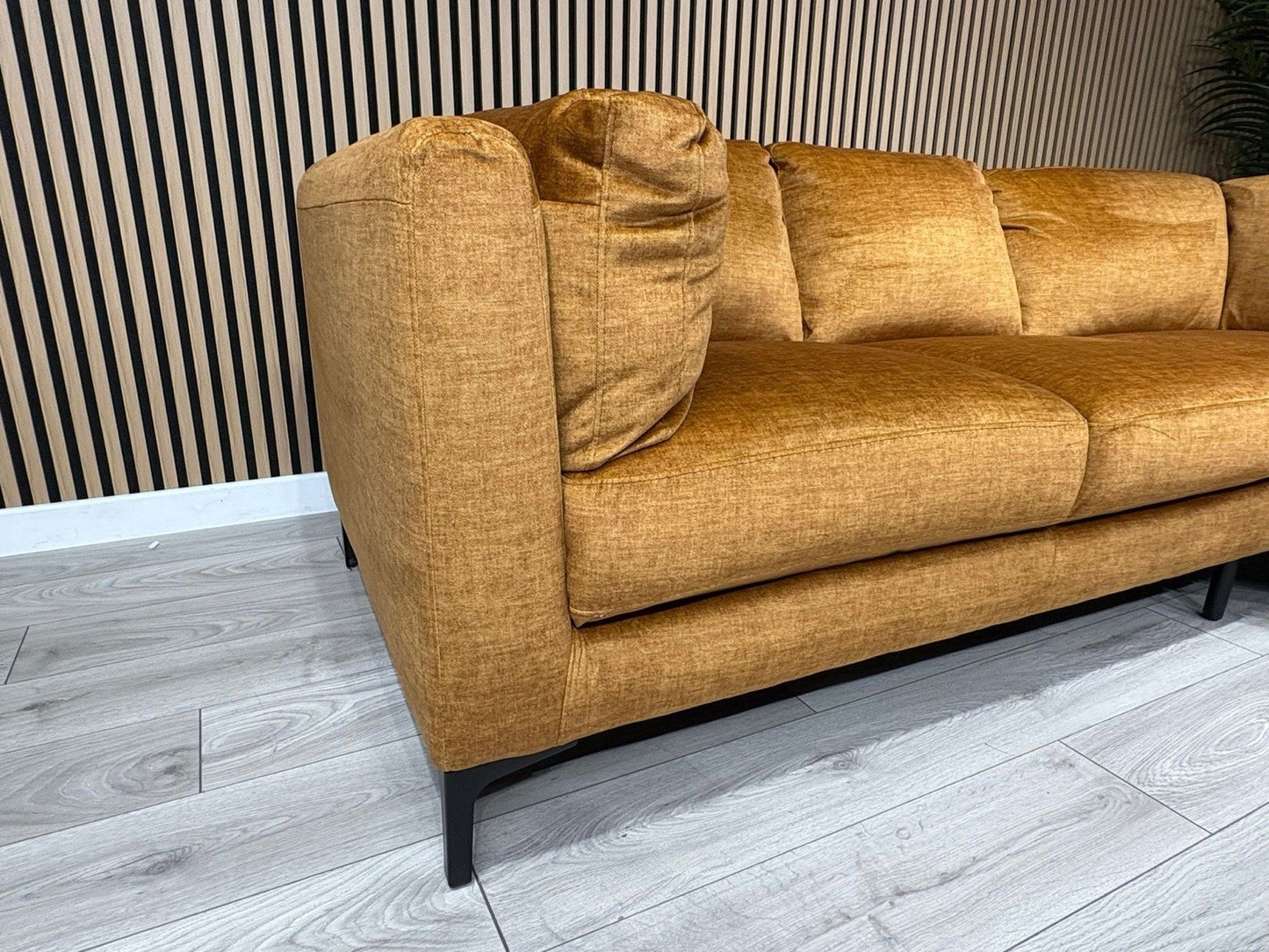 NEW Rene Fabric Corner Sofa, Amber - RRP £2495