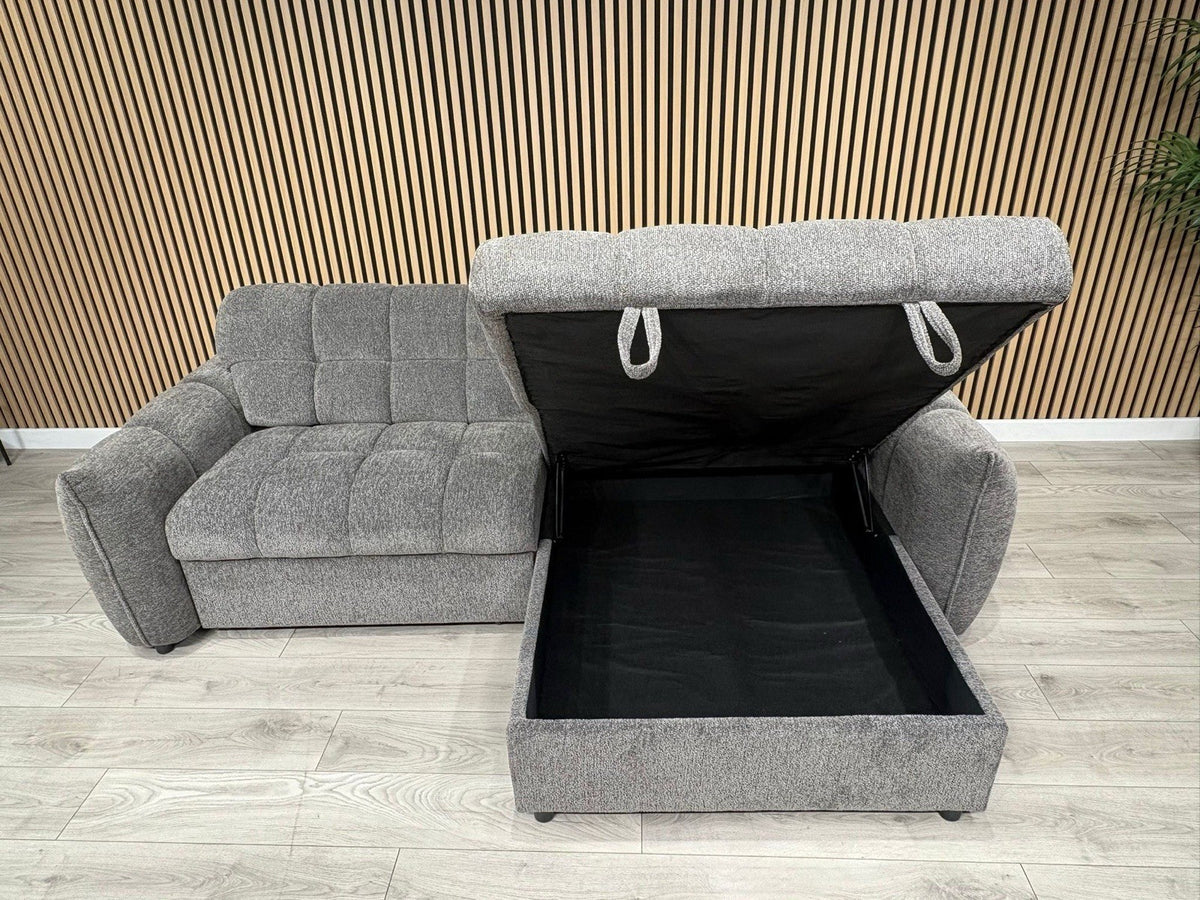 CAMDEN Premium Fabric RHF or LHF Chaise Sofa Bed with Storage - RRP £1595