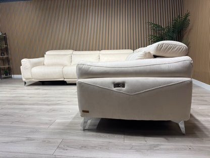 ScS GATTOLINO Fabric Power Recliner Corner Sofa, Manual Head Tilt - RRP £2,999