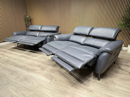 Furniture Village JUDE Style Leather 3 + 2 Seater Power Sofa Set - RRP £4,690
