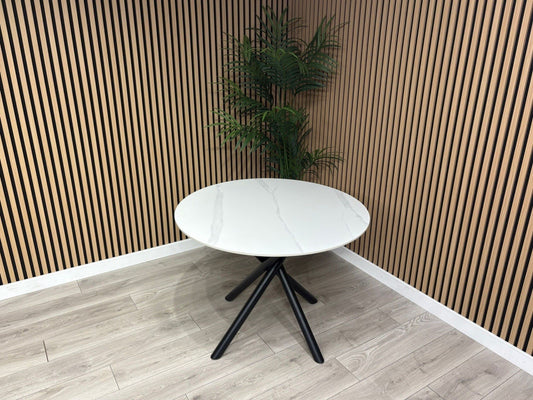 NEXT Sample - Vista Marble Effect Circular Dining Table - RRP £899