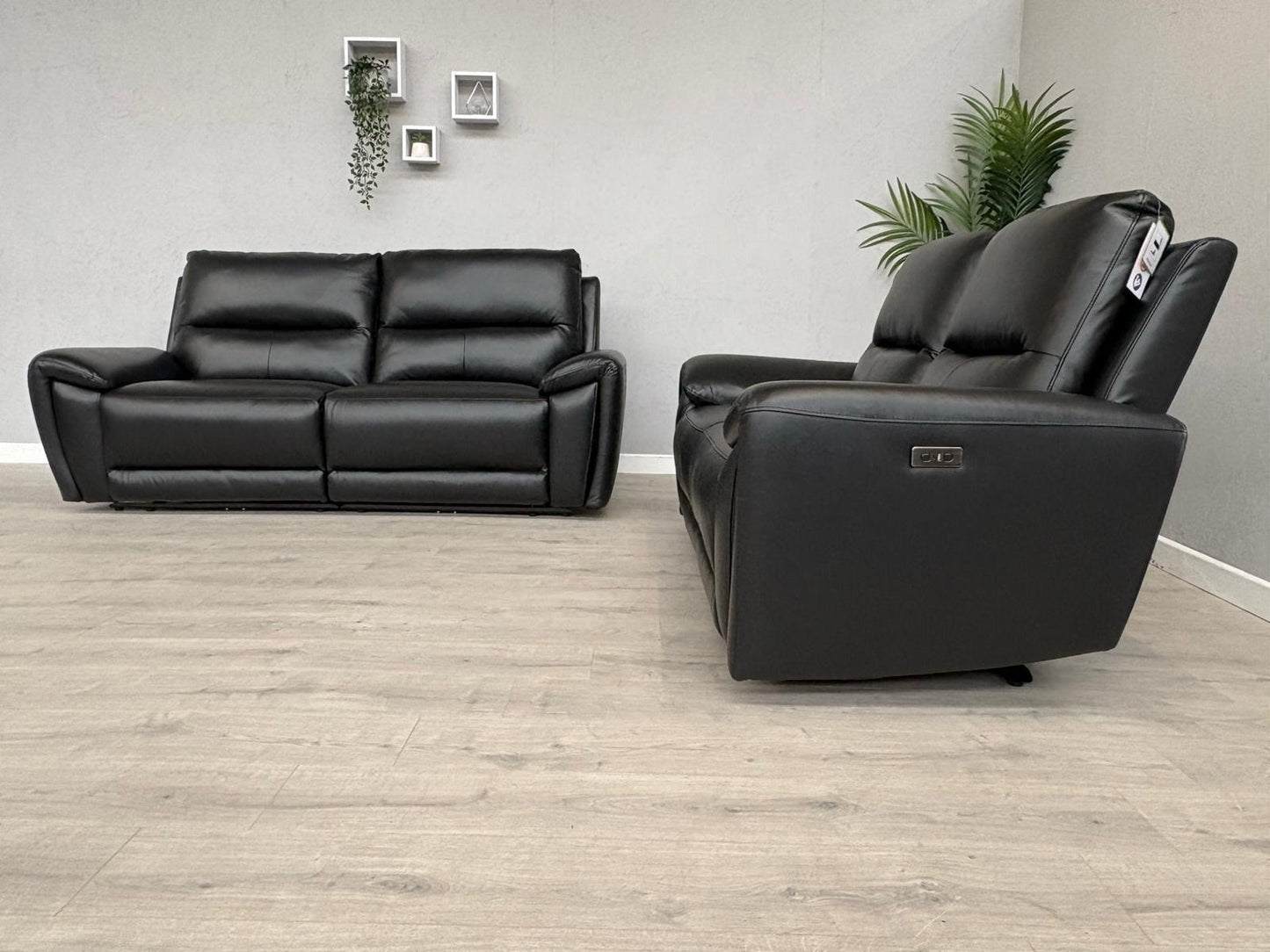DFS Kaden Leather 3 Seater + 2 Seater Power Recliner Sofa Set - RRP £1,878