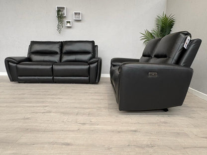 DFS Kaden Leather 3 Seater + 2 Seater Power Recliner Sofa Set - RRP £1,878