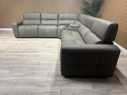 Sofology BARI Large Leather Power Recliner Corner Sofa - RRP £5899