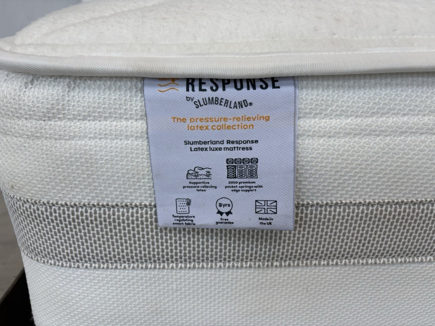 Slumberland RESPONSE LATEX LUXE 4ft Small Double Mattress, Firm - RRP £799