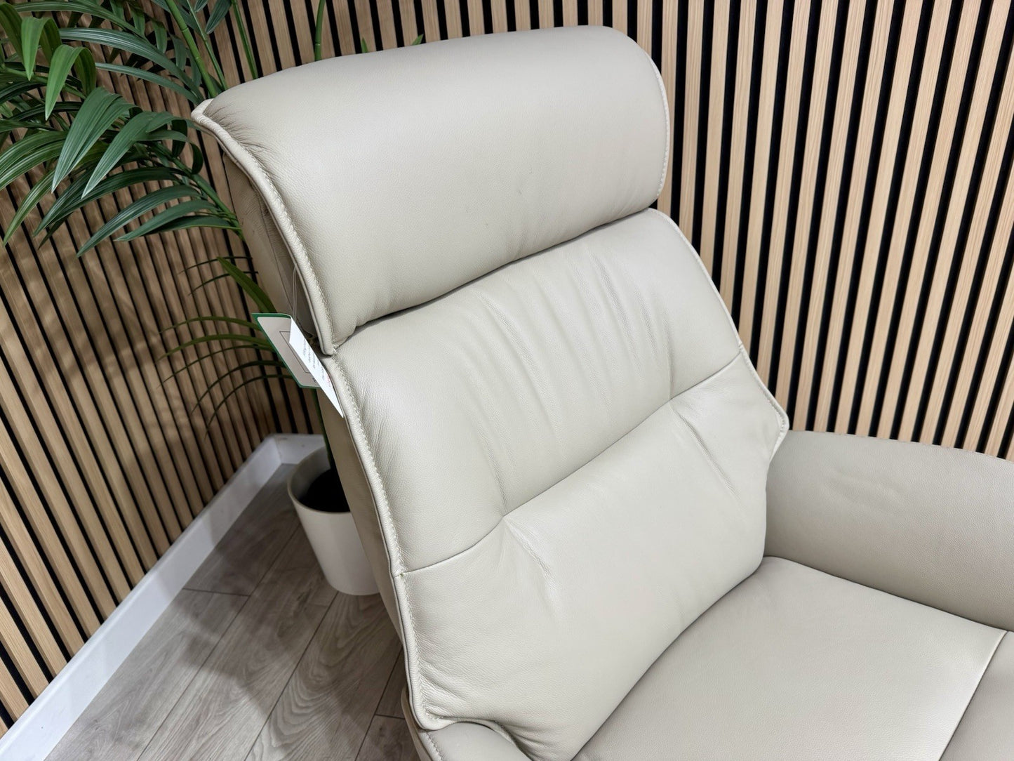 Furniture Village Tallinn Leather Swivel Chair and Footstool - RRP £1395