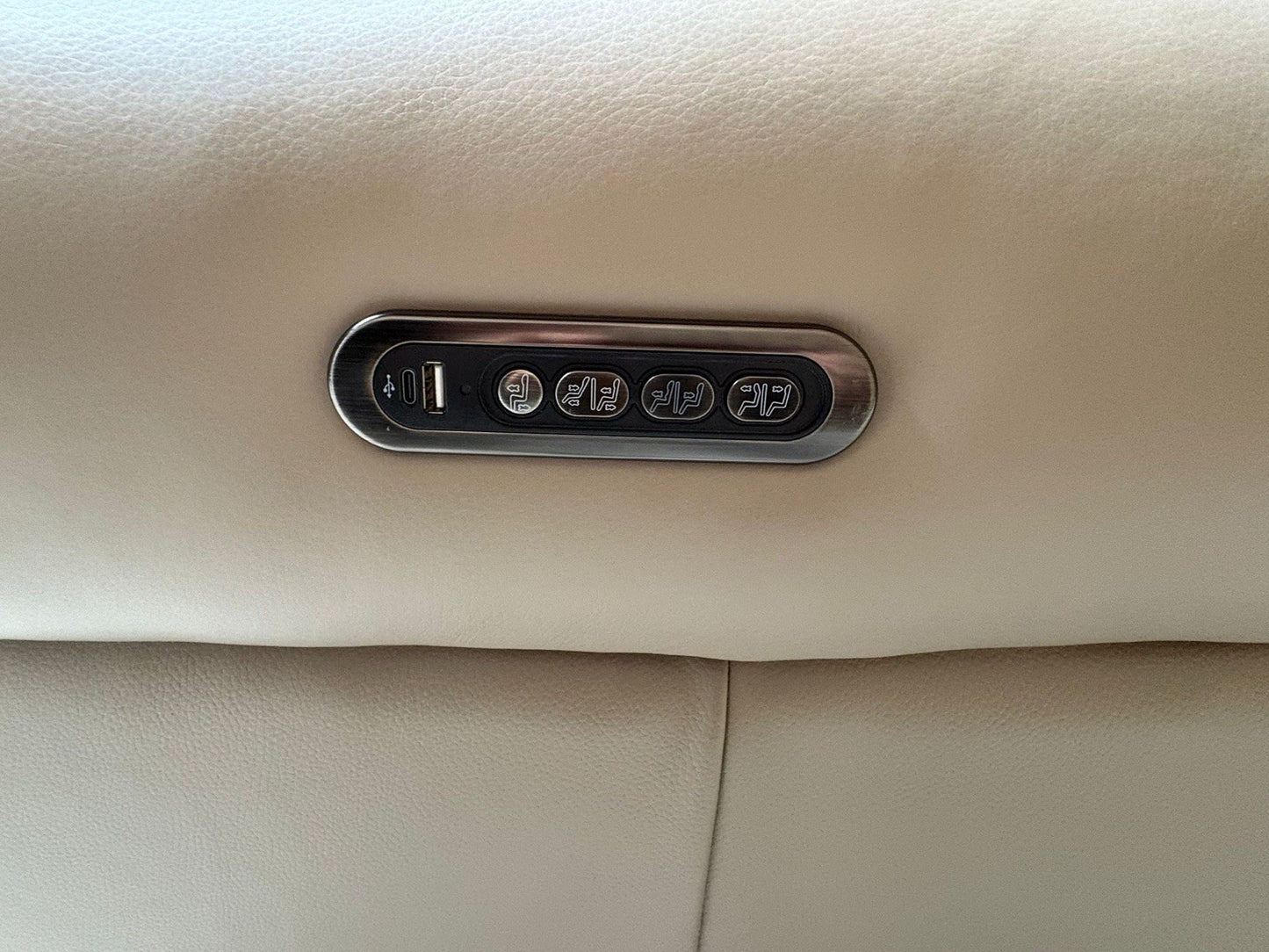 Oak FurnitureLand - EZRA Leather 2 x 2 Seater Power Recliner Sofa Set. RRP £5000