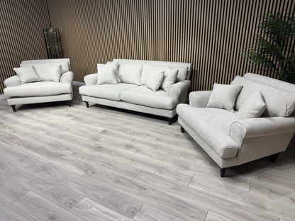 Laura Ashley LYNDEN Style Fabric 3 Seater Sofa + 2 x Armchairs Set - RRP £3395