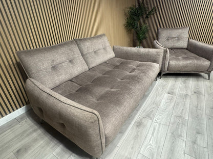 SCS Ostellato Fabric 3 Seater Sofa + Armchair, Adjustable Back Rests - RRP £2098